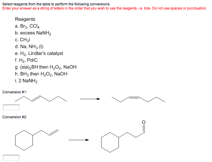 Solved Select Reagents From The Table To Perform The | Chegg.com