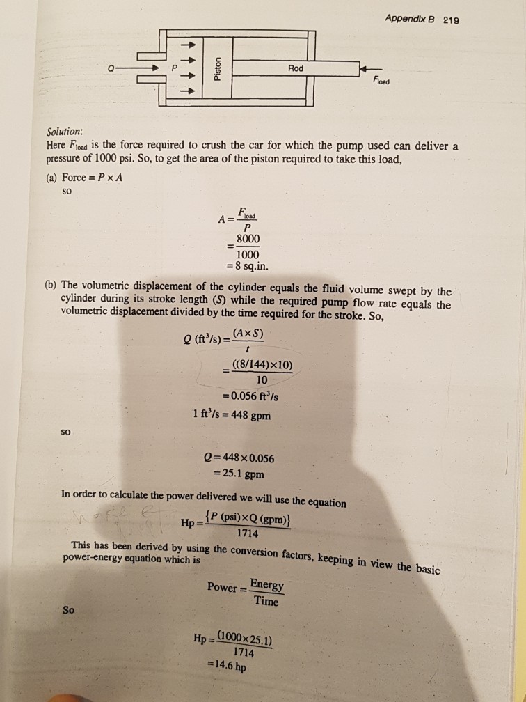 Solved Sample Problem 2 Deals with the hydraulic horsepower