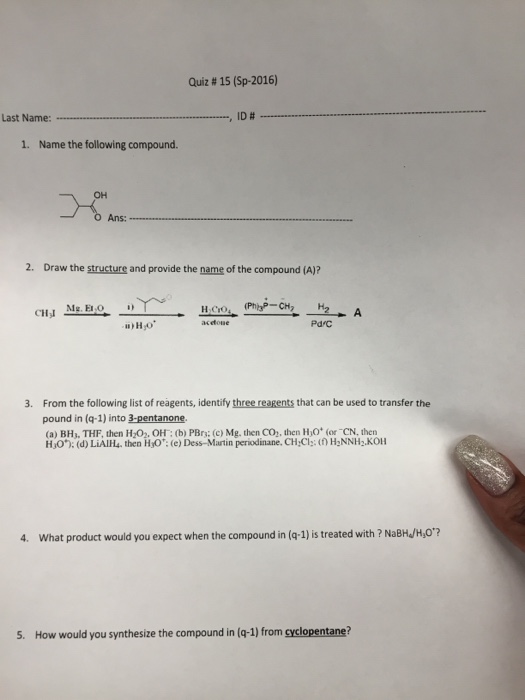 Solved Name The Following Compound Draw The Structure And