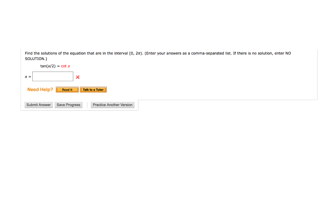 Solved Find the solutions of the equation that are in the | Chegg.com
