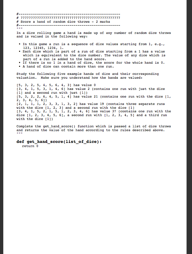 Assignment 3 -PYTHON LISTS Due: 4:30pm, May8 worth 2% | Chegg.com