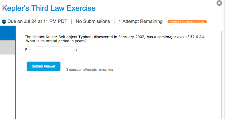 Solved O Kepler's Third Law Calculator Instructions The | Chegg.com