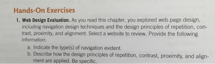 Solved Web Design Evaluation. As you read this chapter, you | Chegg.com