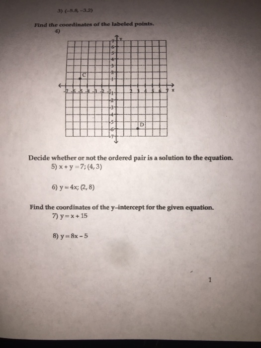 Solved Find the coordinates of the labeled points. Decide | Chegg.com