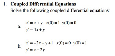 solve coupled differential equations mathematica