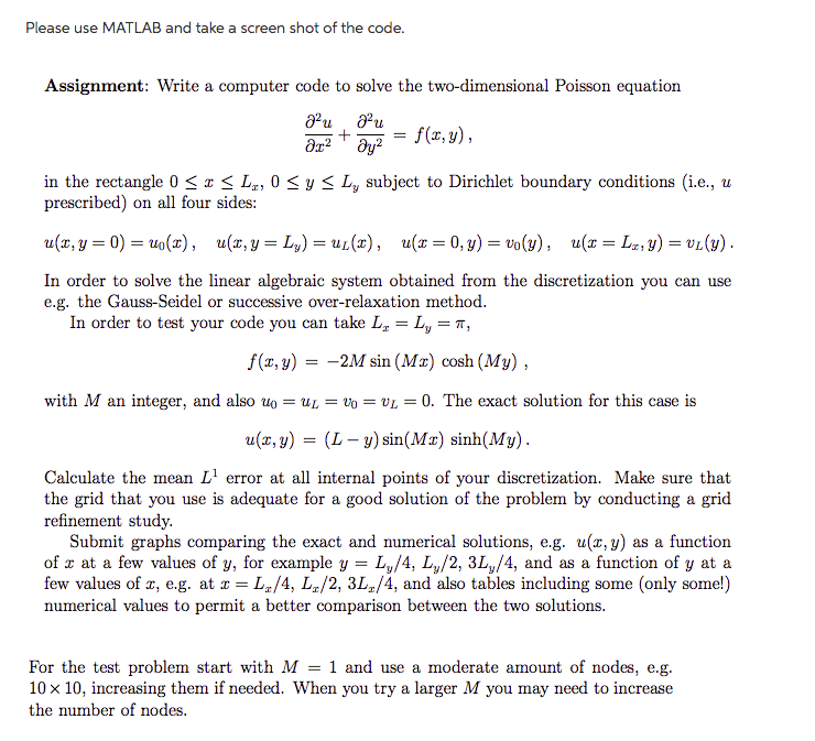 Solved Please use MATLAB and take a screen shot of the code | Chegg.com