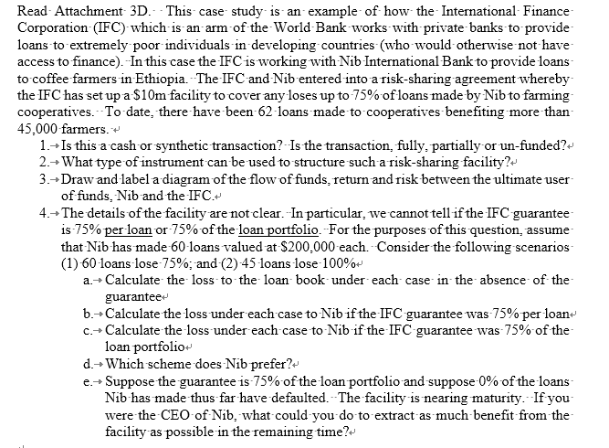 Solved Read Attachment 3D. - This case study is an example | Chegg.com