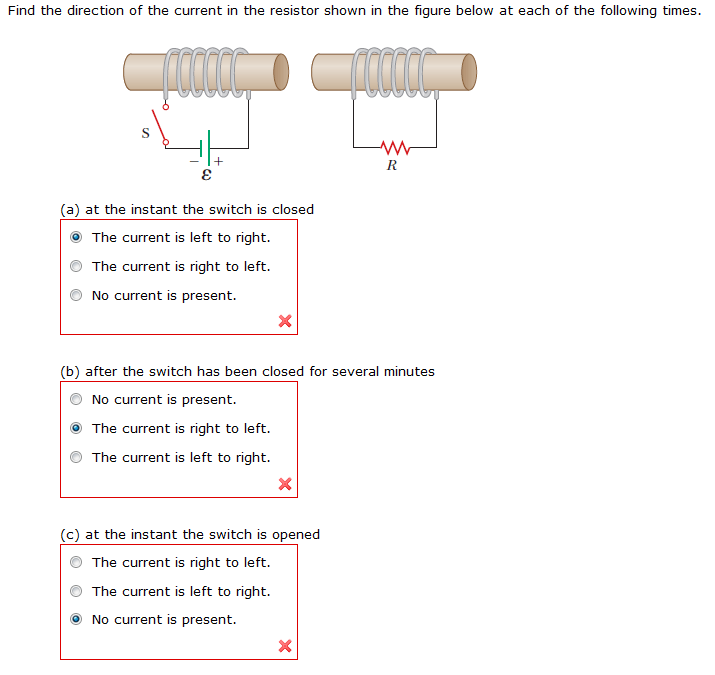 Solved Find the direction of the current in the resistor
