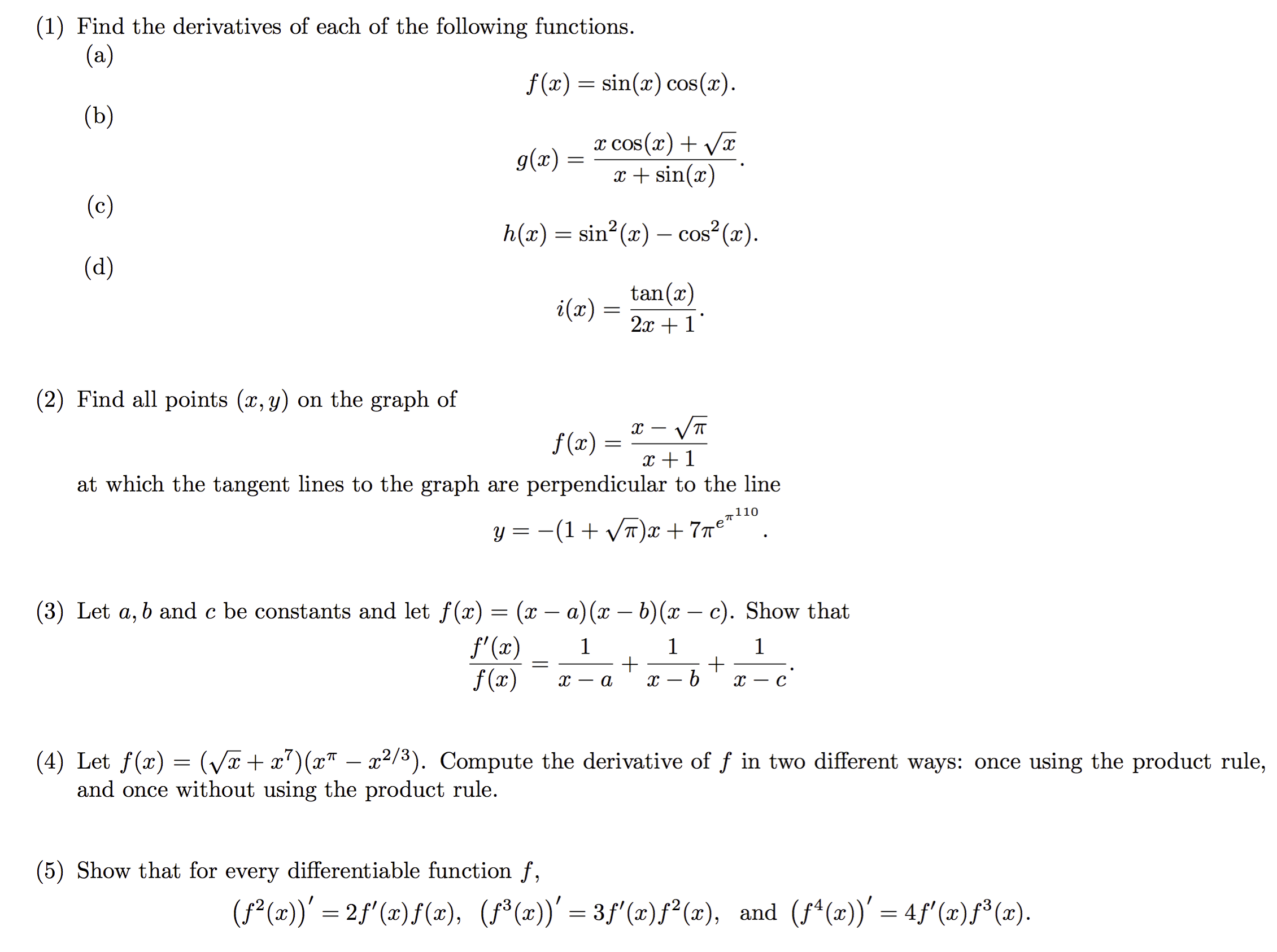 solved-1-find-the-derivatives-of-each-of-the-following-chegg