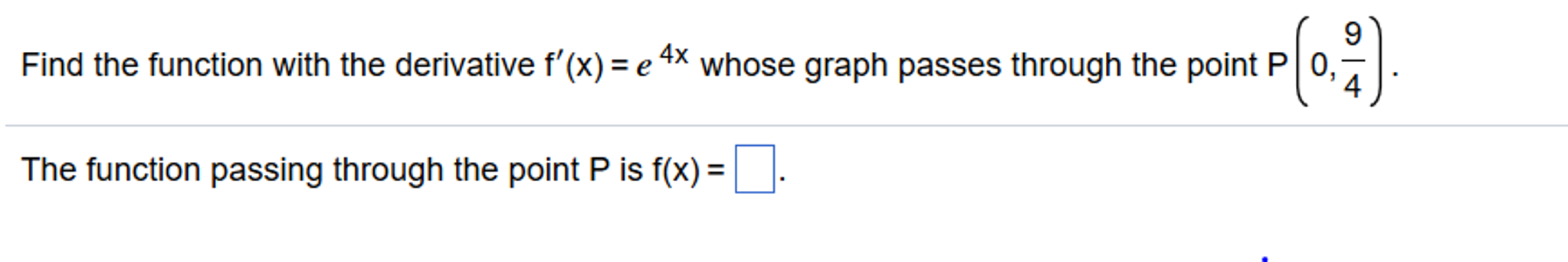 Solved Find The Function With The Derivative F X E 4x