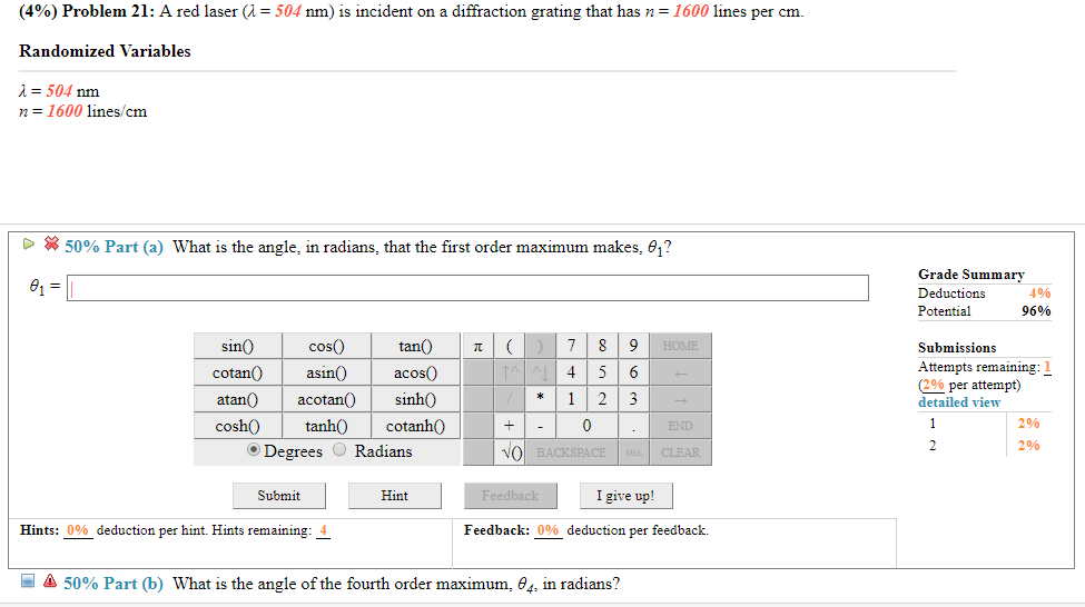 javascript array map Images High Quality Grahic Solved (490) Problem 21: A red laser (λ = 504 nm) is | Chegg.com