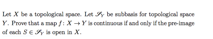Solved Let X be a topological space. Let be subbasis for | Chegg.com