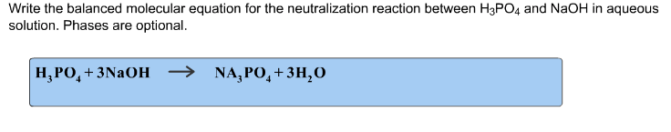 Solved Write the balanced molecular equation for the | Chegg.com