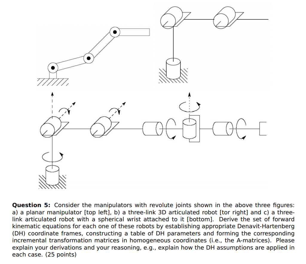 Solved Question 5 Consider the manipulators with revolute