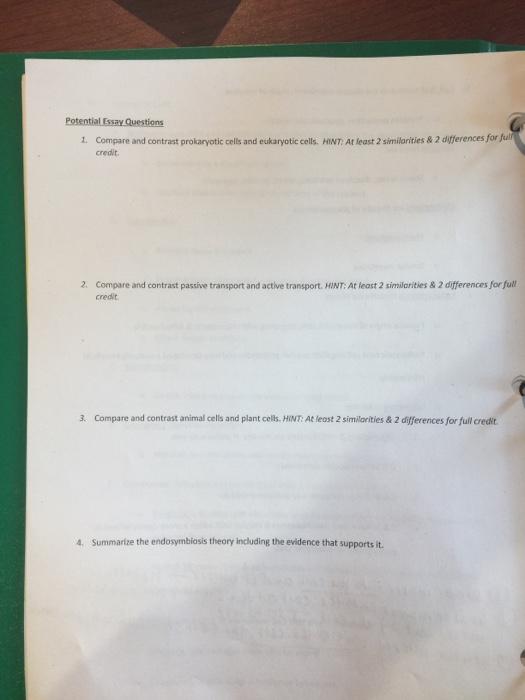 Solved Compare and contrast prokaryotic cells and eukaryotic | Chegg.com