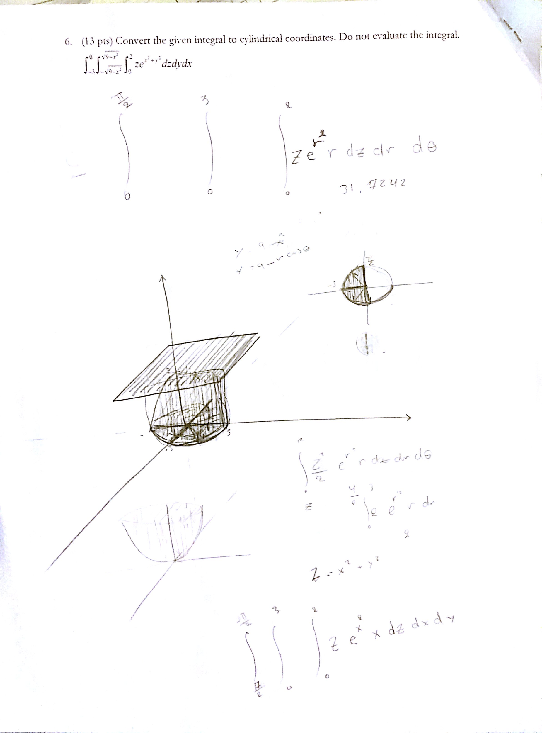 solved-convert-the-given-integral-to-cylindrical-chegg