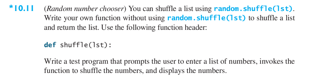 solved-you-can-shuffle-a-list-using-random-shuffle-lst-chegg