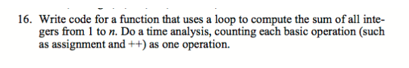 Solved Write code for a function that uses a loop to compute | Chegg.com