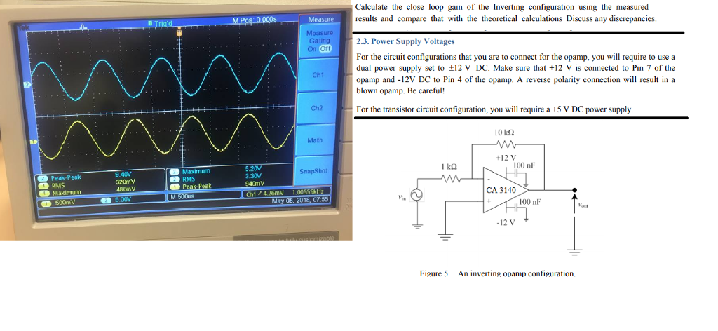 Solved Calculate the close loop gain of the Inverting | Chegg.com