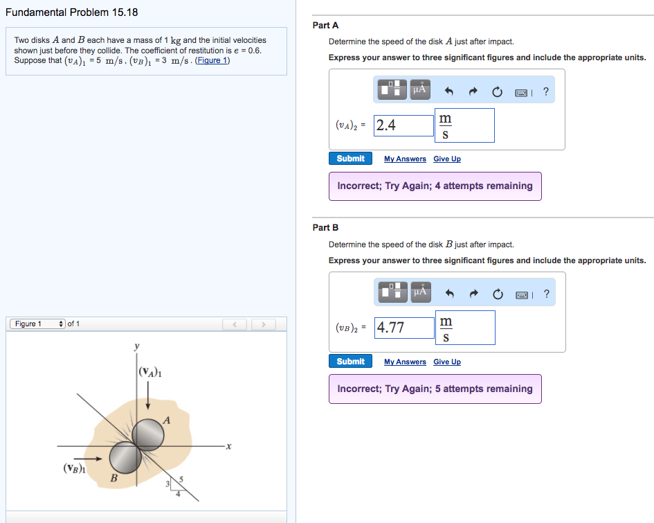 Solved Fundamental Problem 15.18 Part A Two disks A and B | Chegg.com