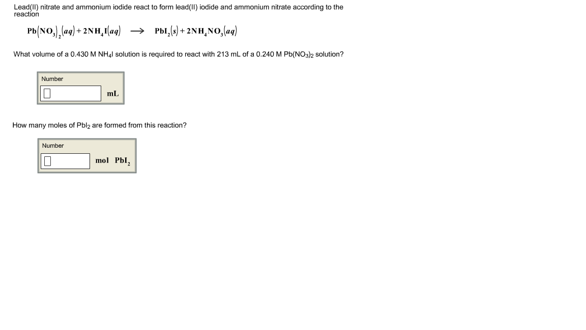 😀 What is the chemical formula for lead iodide. Lead(II) iodide. 20190112