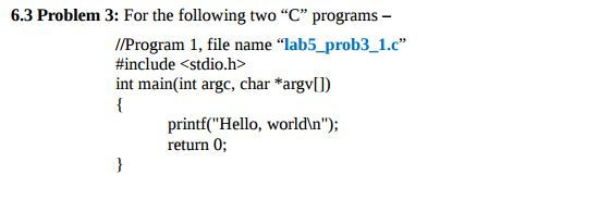 Solved 6.3 Problem 3: For the following two 