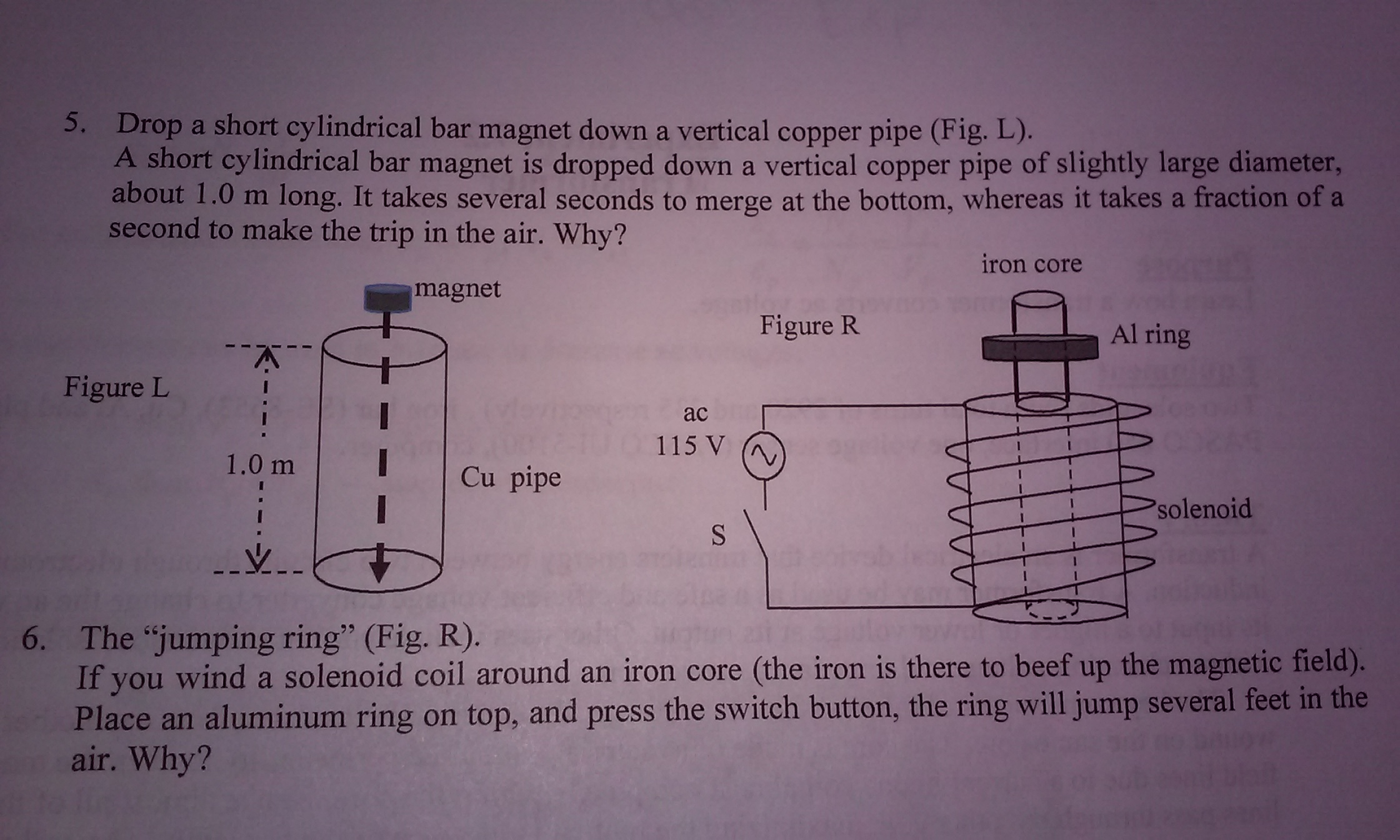 Solved Drop a short cylindrical bar down a vertical