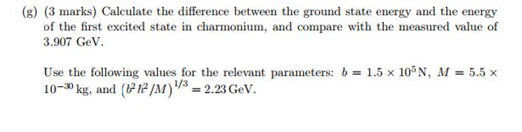 Solved Calculate the difference between the ground state | Chegg.com