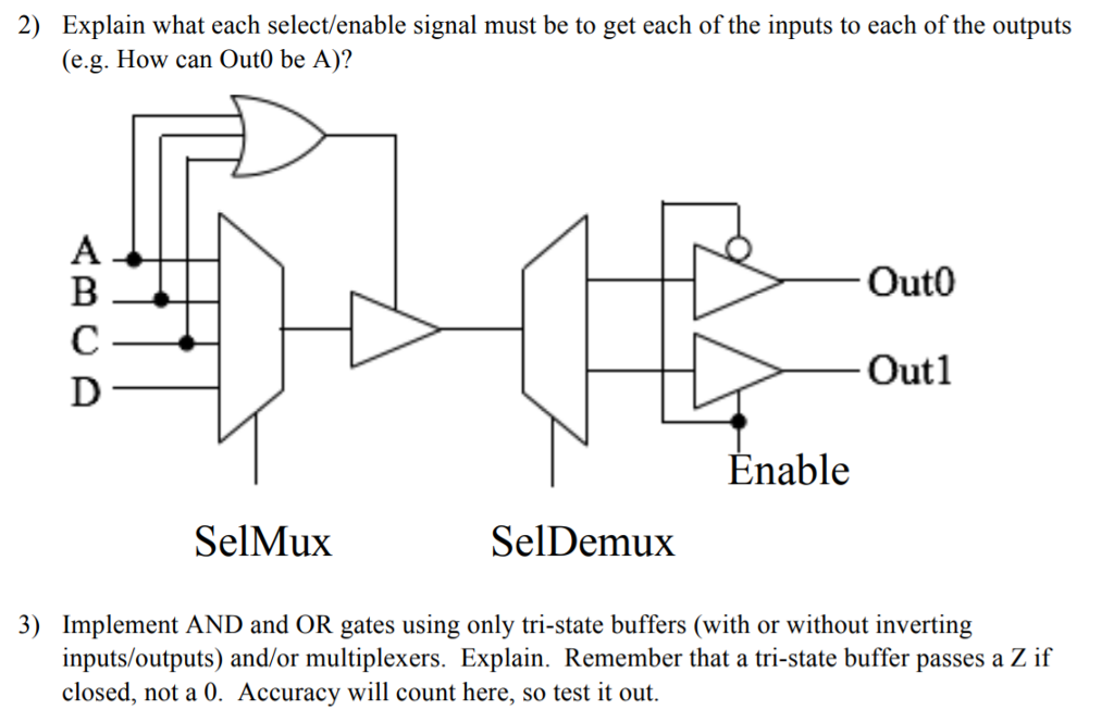 investing tri-state buffer transistor