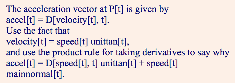 Solved The acceleration vector at P[t] is given by accel[t] | Chegg.com