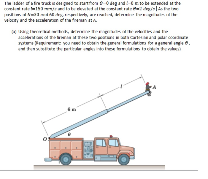 Fireman Ladder Math Problem Solved The ladder of a fire truck is designed to start from | Chegg.com