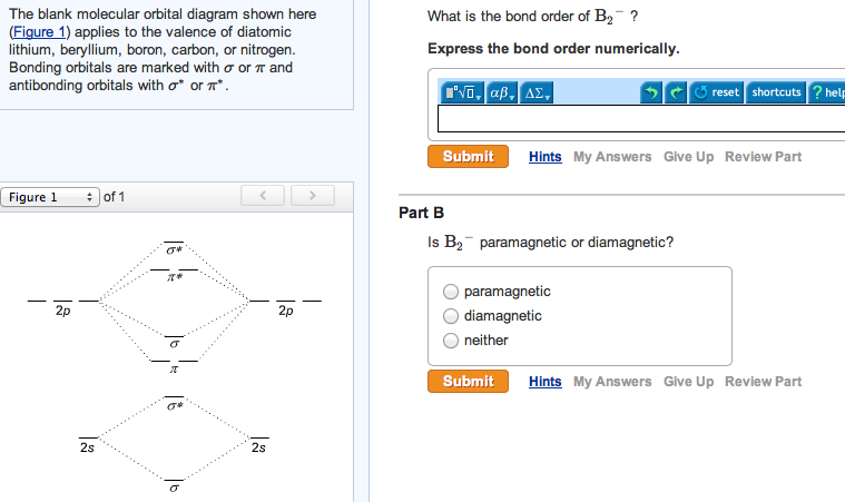 Solved What is the bond order of B2- ? is it paramagnetic or | Chegg.com