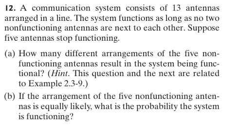 Solved A communication system consists of 13 antennas | Chegg.com