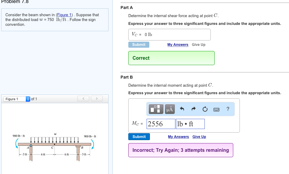 Solved Consider the beam shown in (Figure 1). Suppose that | Chegg.com