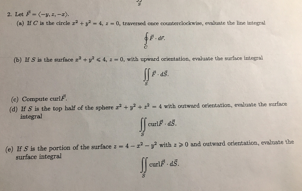 Solved Let F = . If C is the circle x^2 + y^2 = | Chegg.com