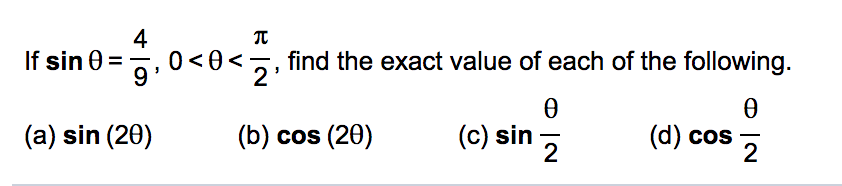 Solved 4 9 If sin θ = 0