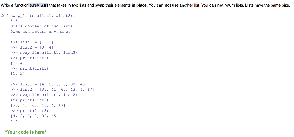 solved-write-a-function-swap-lists-that-takes-in-two-lists-chegg