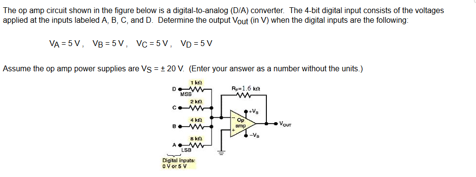 Solved The Op Amp Circuit Shown In The Figure Below Is A | Chegg.com