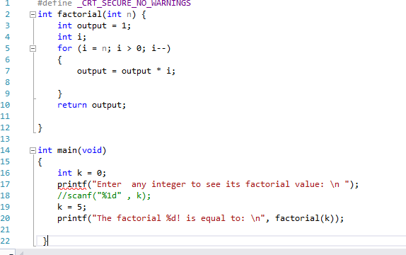 Solved Labs For Functions Factorial Write a | Chegg.com