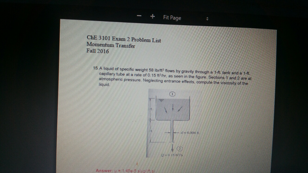 A liquid of specific weight 58 lb/ft^3 flows by | Chegg.com