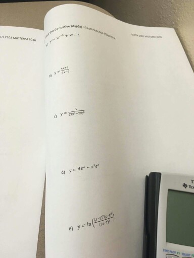 Solved Find The Derivative (dy/dx) Of Each Function Y = | Chegg.com