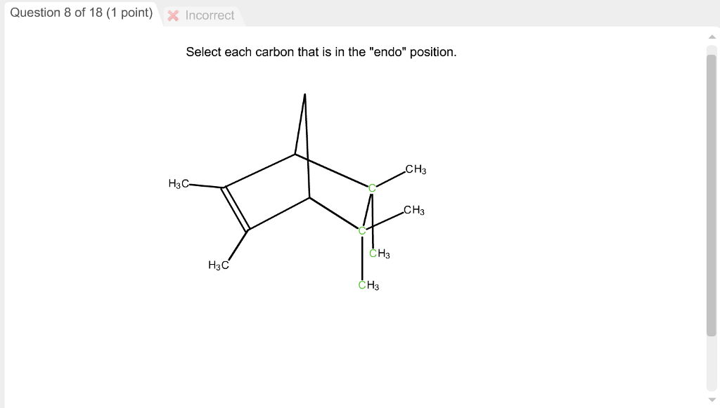 Solved Select each carbon that is in the "endo" position.