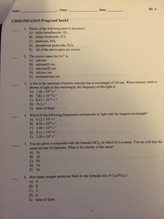 solved-which-of-the-following-pairs-is-incorrect-2-the-chegg