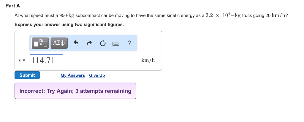 Solved At what speed must a 950-kg subcompact car be moving | Chegg.com