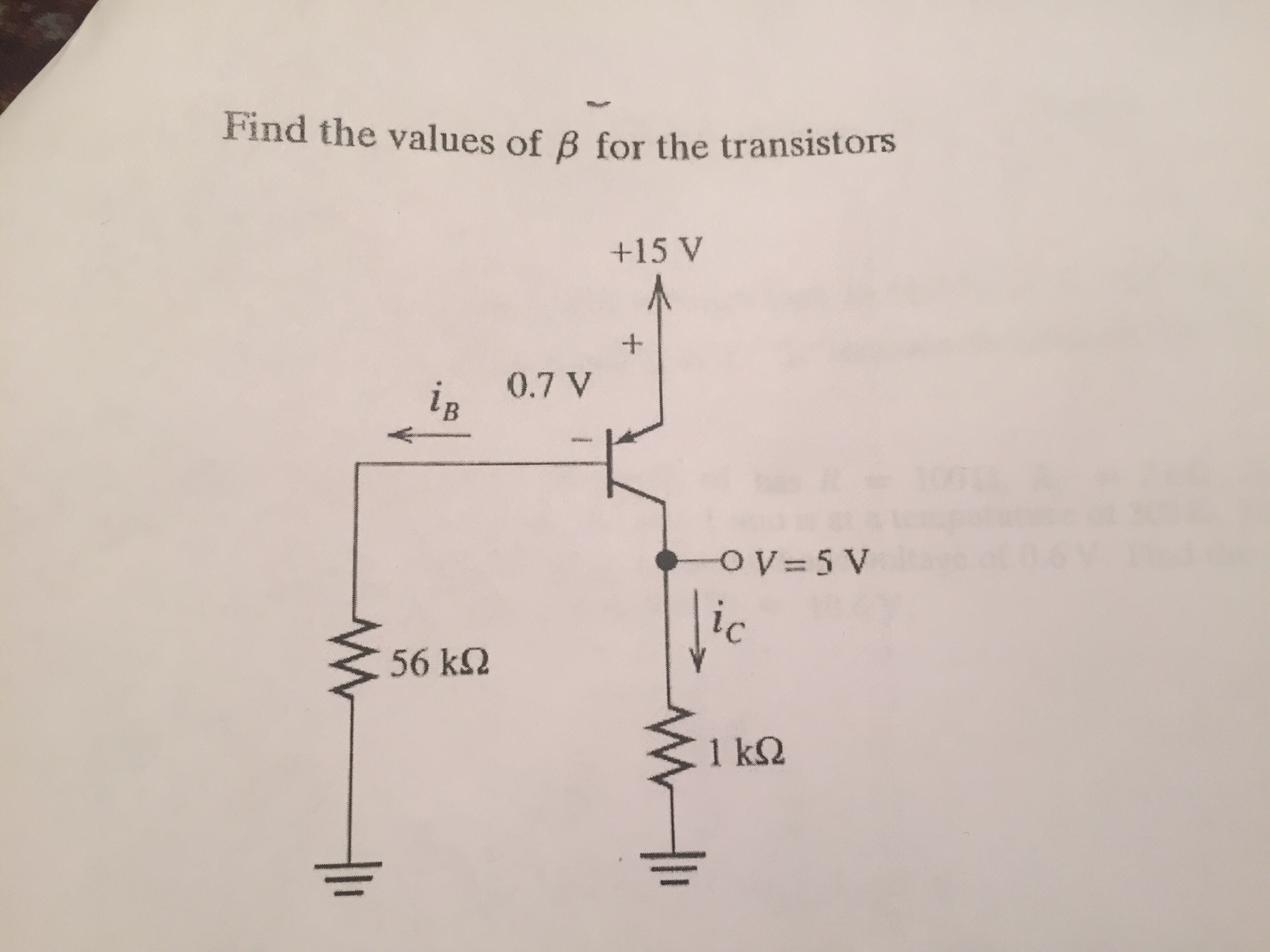 Solved Find the Values of beta for the transistors