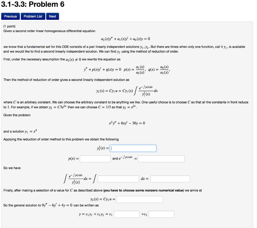Solved 3.1-3.3: Problem 6 Previous Problem List Next (1 | Chegg.com