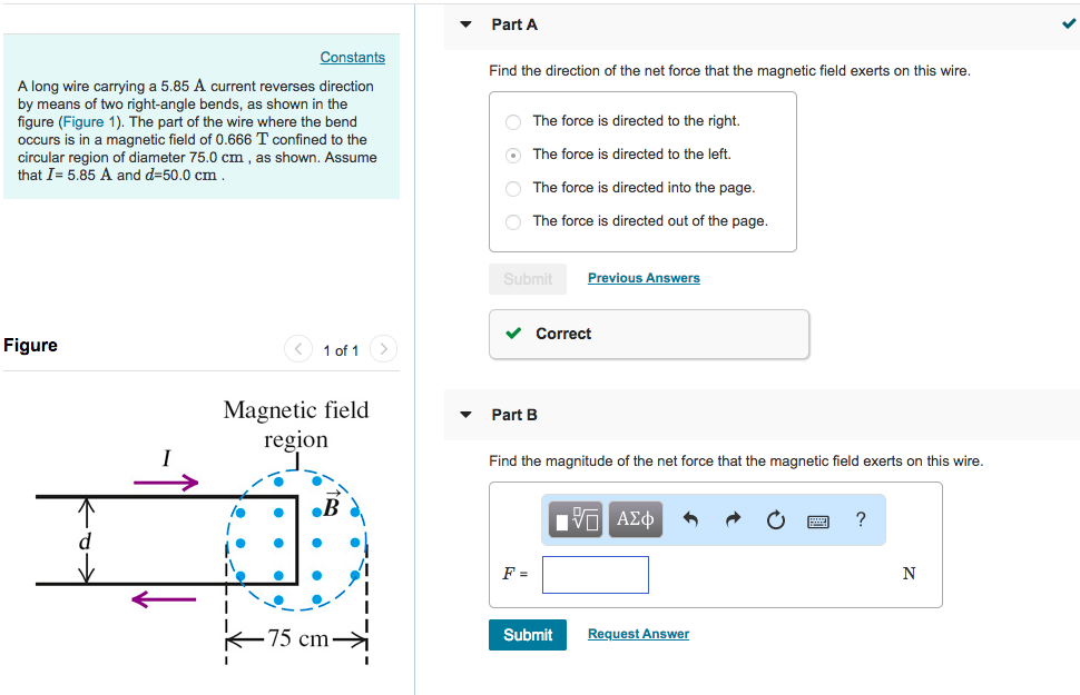 Solved Part A Constants Find the direction of the net force | Chegg.com