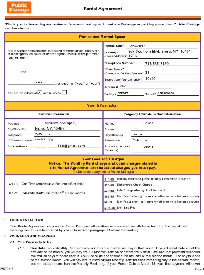 Public Storage Late Fees Dandk Organizer