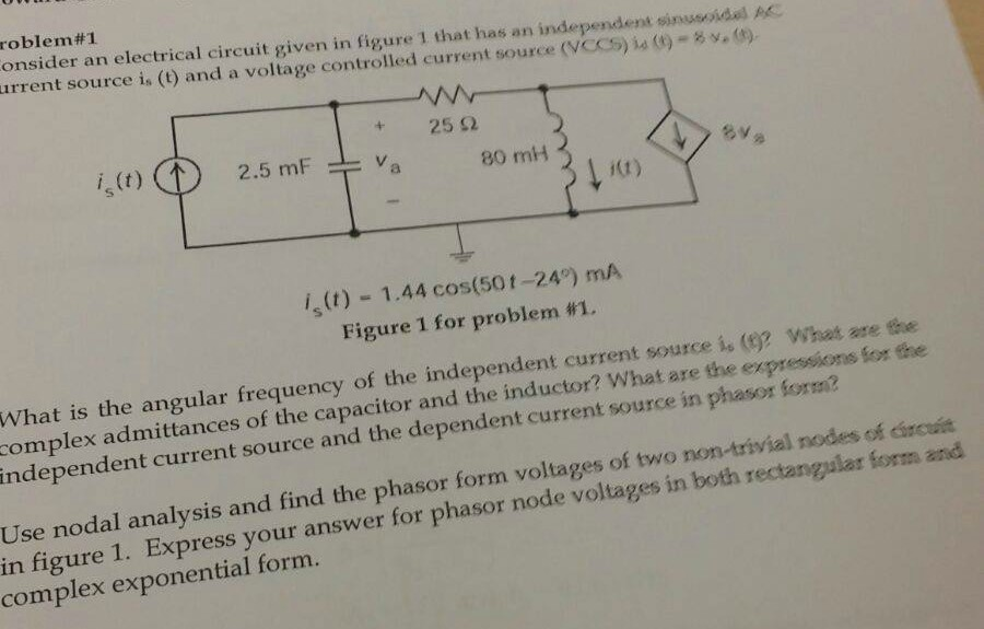 Solved Consider an electrical circuit given in figure 1 that | Chegg.com