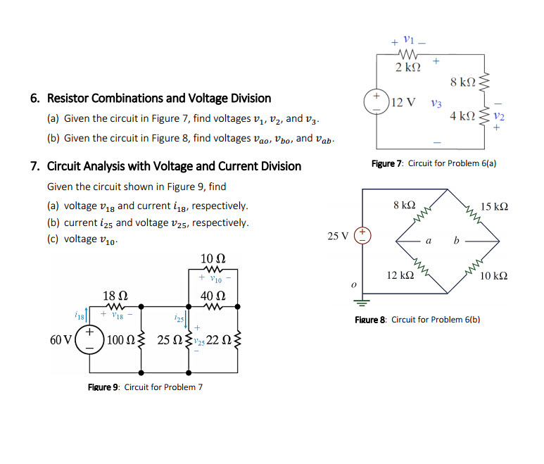 Solved 6. Resistor Combinations and Voltage Division (a) | Chegg.com